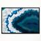 Designart - Blue Brazilian Geode - Abstract Framed Canvas Wall Art Print